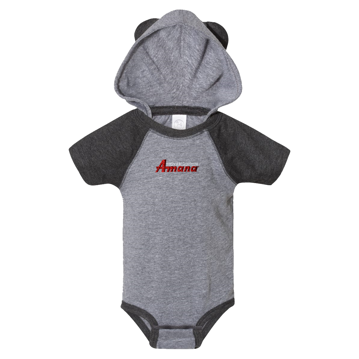 AY2203 Fine Jersey Infant Raglan Bodysuit with Hood & Ears