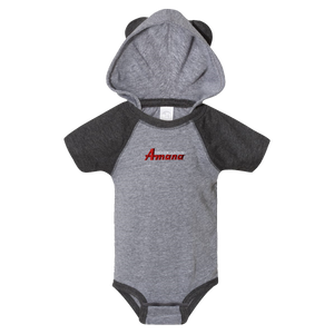 AY2203 Fine Jersey Infant Raglan Bodysuit with Hood & Ears