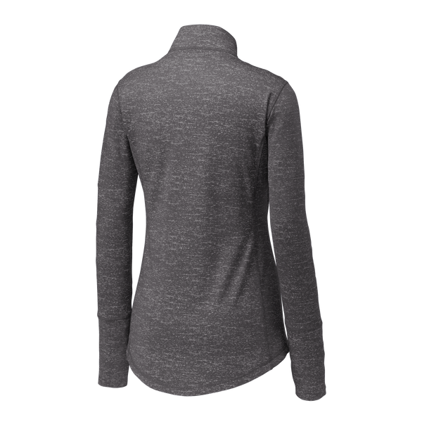 A1911W Ladies Stretch Reflective Heather 1/2 Zip Pullover